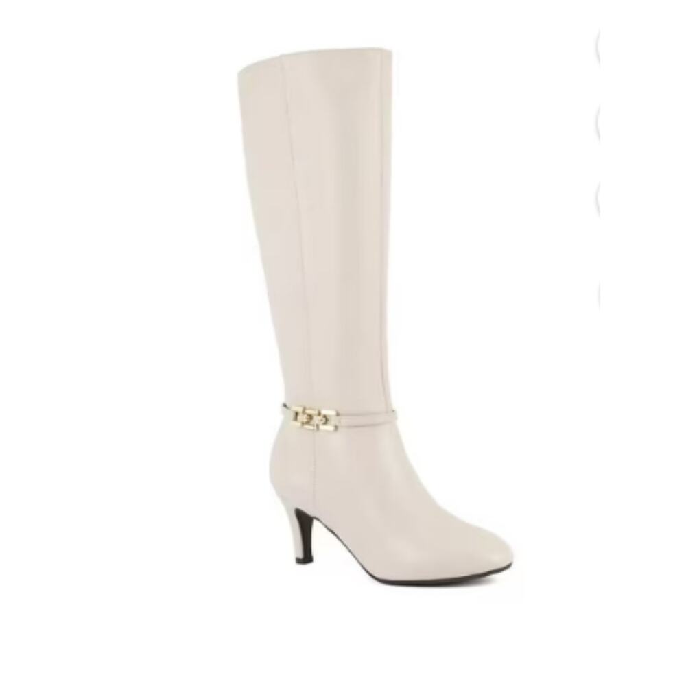 NEW Jones New York Women's Hanlee Winter Knee High Dress Boots White Size 7M